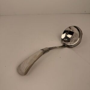 Victorian Mother Of Pearl And Silver Small Ladle